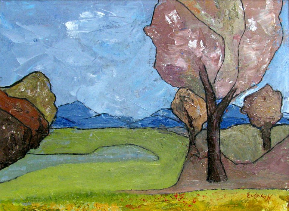 Bloesemboom — schilderij van Eugènie Herlaar
