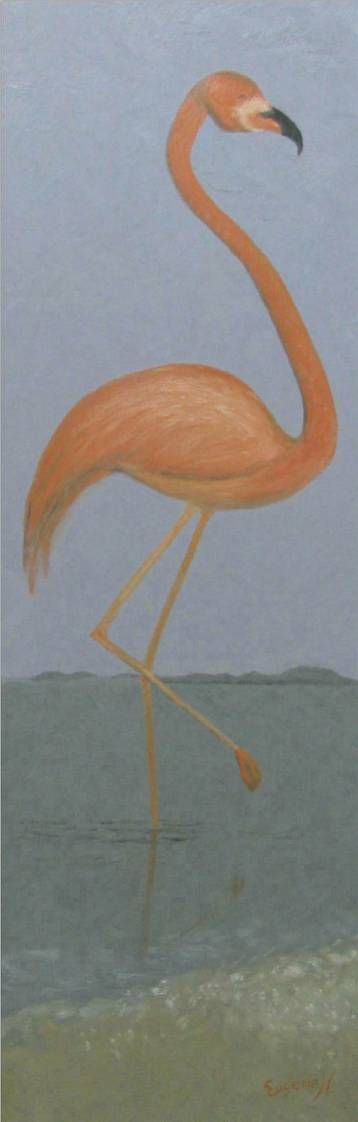Flamingo — schilderij van Eugènie Herlaar