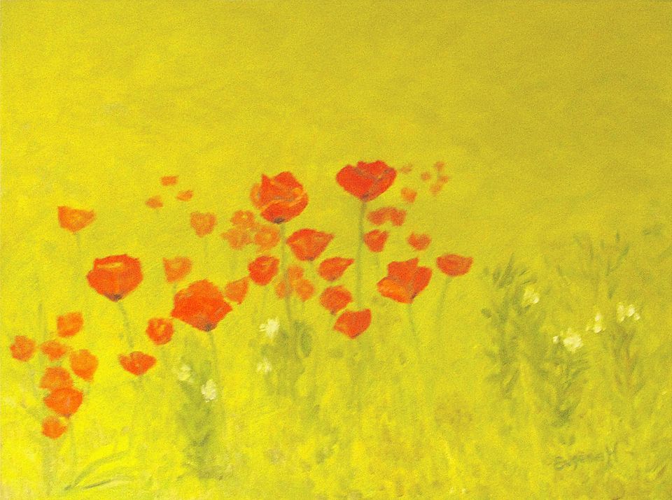 Klaprozen — schilderij van Eugènie Herlaar