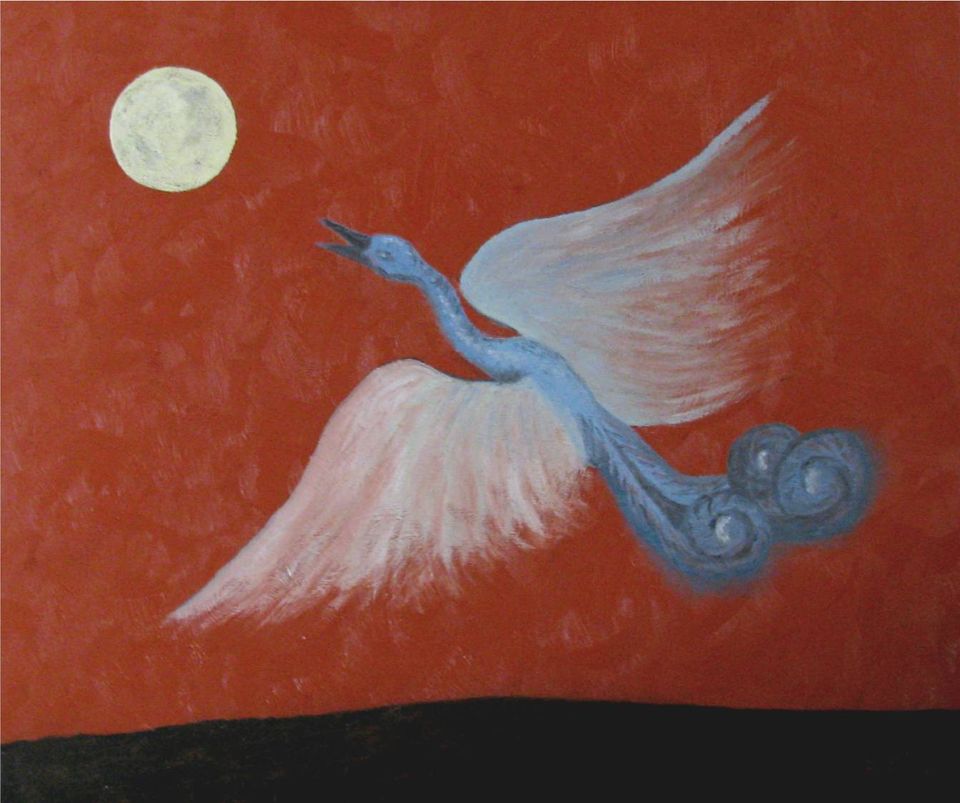 Maanvogel — schilderij van Eugènie Herlaar
