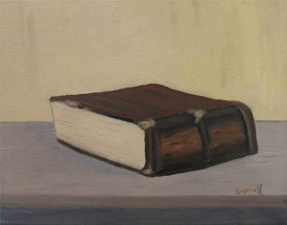 Oude bijbel — schilderij van Eugènie Herlaar