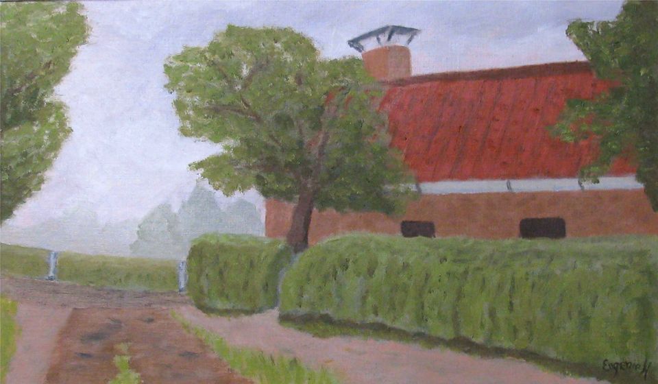 Oude Hoeve — schilderij van Eugènie Herlaar