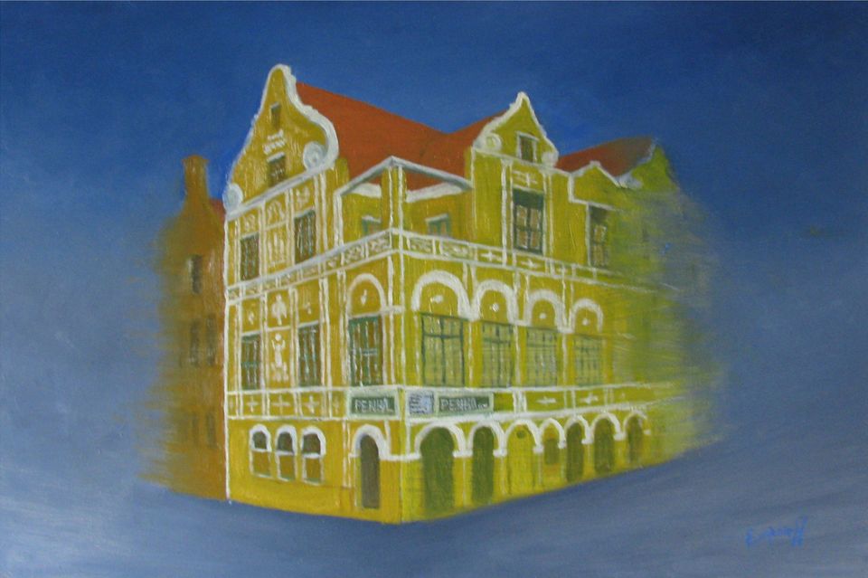 Gebouwen: schilderij van Eugènie Herlaar