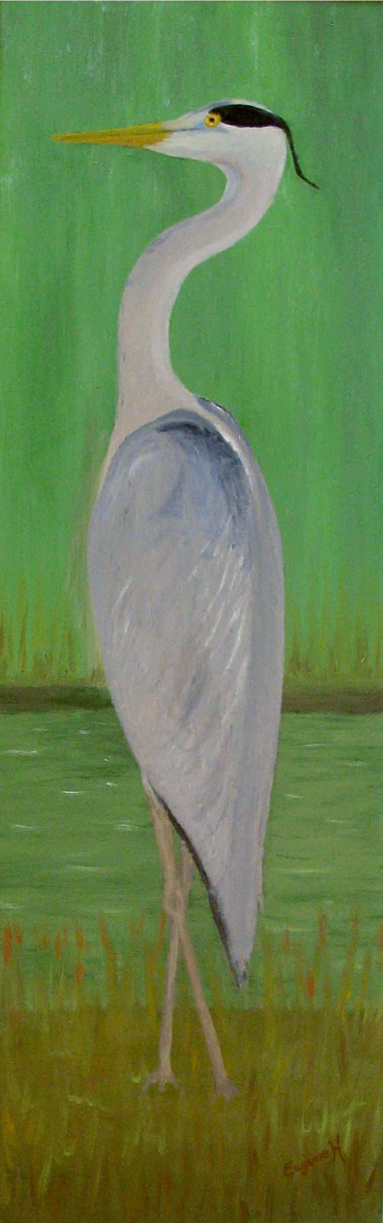 Reiger — schilderij van Eugènie Herlaar