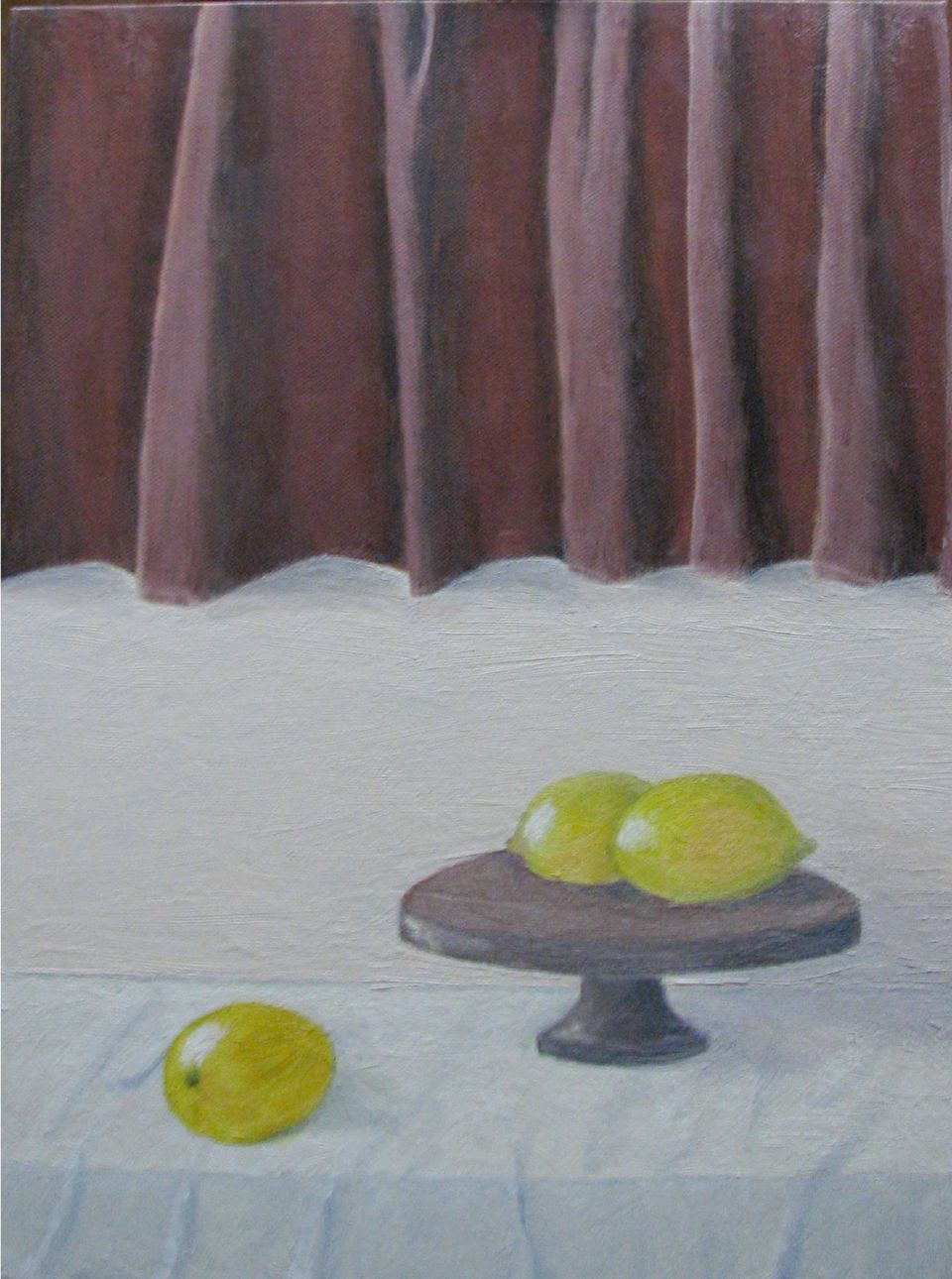 Stilleven met citroenen op schaal — schilderij van Eugènie Herlaar