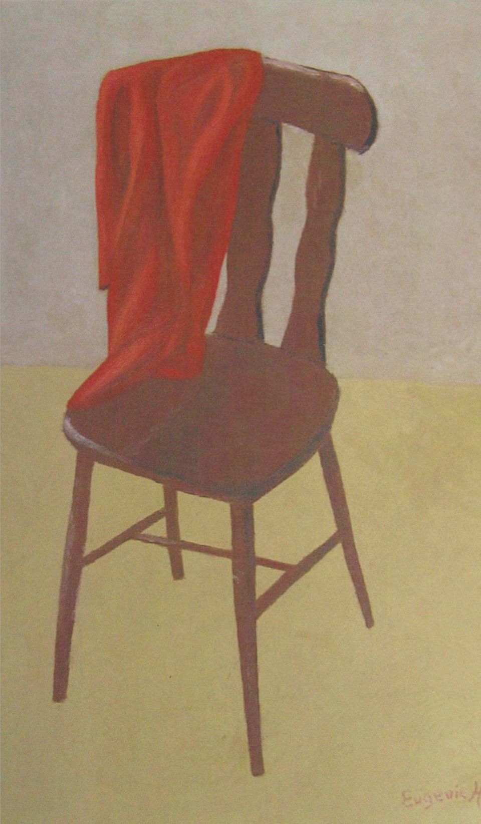 Stoel met plaid — schilderij van Eugènie Herlaar